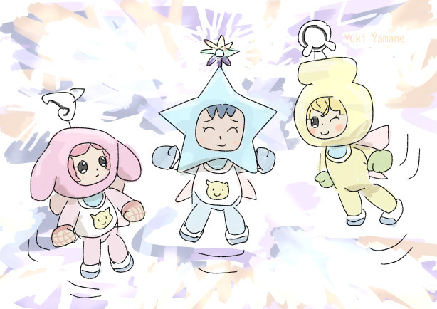 電波人間のRPGの絵　フローリィ　モイス　キラ